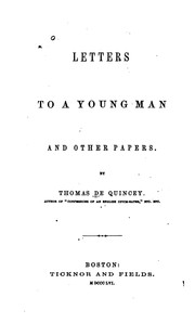Cover of: Letters to a Young Man and Other Papers