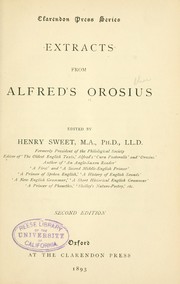 Cover of: Extracts from Alfred's Orosius
