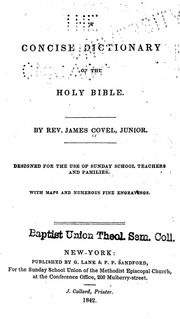 Cover of: A concise dictionary of the Holy Bible by James Covel