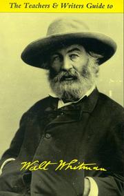 Cover of: The Teachers & writers guide to Walt Whitman by edited by Ron Padgett.