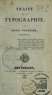 Cover of: Traité de la typographie