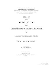 Cover of: Report on the Geology of the Eastern Portion of the Uinta Mountains and a ...