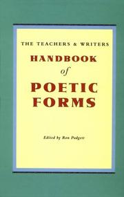 Cover of: The teachers & writers handbook of poetic forms