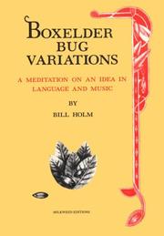 Cover of: Boxelder Bug Variations: A Meditation on an Idea in Language and Music