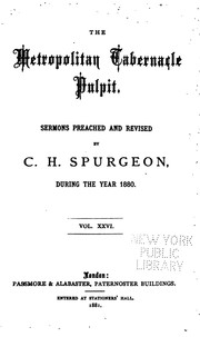 Cover of: The Metropolitan Tabernacle Pulpit: Sermons