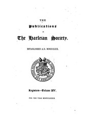 Cover of: The publications of the Harleian society.