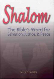 Cover of: Shalom by Perry B. Yoder