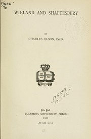 Cover of: Wieland and Shaftesbury