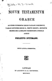 Cover of: Novvm Testamentvm graece: ad fidem potissimvm codicis vaticani B. recensvit ...
