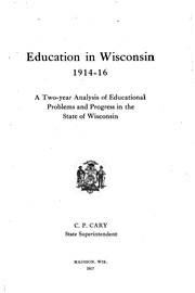 Cover of: Biennial Report of the Department of Public Instruction of the State of ...