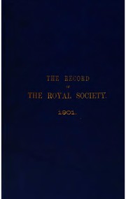 Cover of: The record of the Royal society of London.