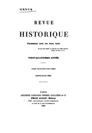 Cover of: Revue historique