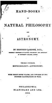 Cover of: Hand-books of Natural Philosophy and Astronomy
