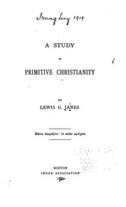 Cover of: A Study of Primitive Christianity ...