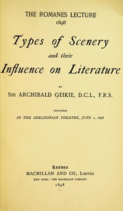 Cover of: Types of scenery and their influence on literature