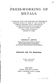 Cover of: Press-working of metals. | Oberlin Smith