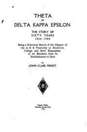 Cover of: Theta of Delta kappa epsilon: the story of sixty years, 1844-1904.