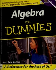 Cover of: Algebra for dummies by Mary Jane Sterling