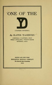 Cover of: One of the D <Yankee division> by Slater Washburn