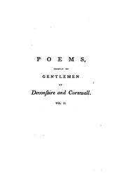 Cover of: Poems, Chiefly by Gentlemen of Devonshire and Cornwall.