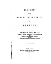 Cover of: Thoughts on the future civil policy of America