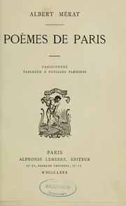 Cover of: Poèmes de Paris: Parisiennes, tableaux et paysages parisiens
