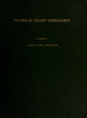 Nicholas Knapp genealogy by Alfred Averill Knapp