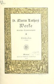 Cover of: Werke. by Martin Luther