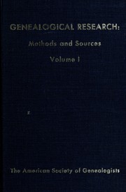 Cover of: Genealogical research