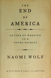 Cover of: The end of America: letter of warning to a young patriot