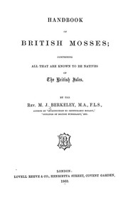 Cover of: Handbook of British mosses: comprising all that are known to be natives of the British Isles