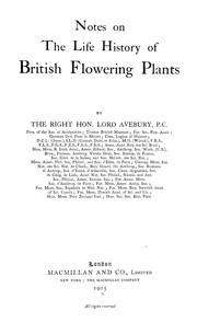 Cover of: Notes on the life history of British flowering plants