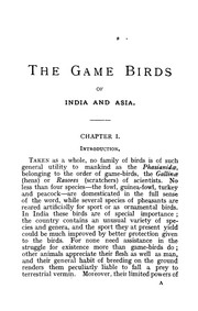 Cover of: The game birds of India and Asia