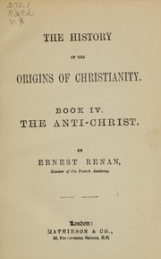 Cover of: The history of the origins of Christianity