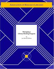 Cover of: Preservation Planning Program: Managing a Library Binding Program (Preservation Planning Program)