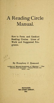 Cover of: A reading circle manual by Humphrey Joseph Desmond