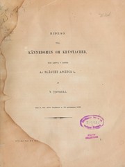 Cover of: Bidrag till kännedomen om krustaceer by T. Thorell