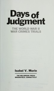 Cover of: Days of judgment