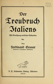 Der treubruch Italiens by Ferdinand Gruner