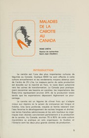 Cover of: MALADIES DE LA CAROTTE AU CANADA