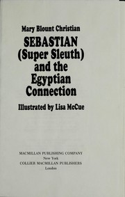 Cover of: Sebastian (super sleuth) and the Egyptian connection