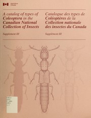 Cover of: A catalog of types of Coleoptera in the Canadian National Collection of Insects. by Canadian National Collection of Insects.