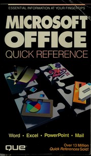 Cover of: Microsoft Office quick reference.