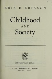 Cover of: Childhood and society by Erik H. Erikson