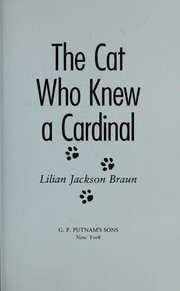 Cover of: The cat who knew a cardinal