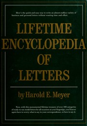 Cover of: Lifetime encyclopedia of letters by Harold E. Meyer