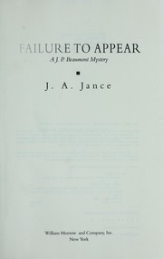 Cover of: Failure to appear by J. A. Jance