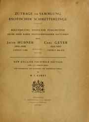 Cover of: Zuträge zur Sammlung exotischer Schmetterlinge by Jacob Hübner