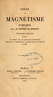 Cover of: Cours de magnétisme en sept leçons