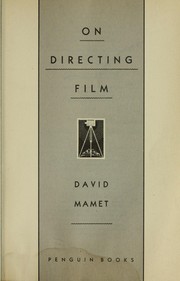 Cover of: On directing film